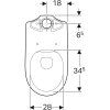 Geberit Selnova - WC kombi misa, zadný odpad, 680x360 mm, Rimfree, biela 500.285.01.1