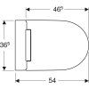Geberit ONE - Závesné WC s doskou softclose, TurboFlush, KeraTect, biela/chróm 500.202.01.1