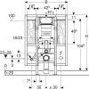 Geberit Prvok Geberit Duofix pre závesné WC, 112 cm, s podomietkovou splachovacou nádržkou Sigma 12 cm, bezbariérový, pre podpery a držadlá 111.375.00.5