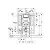 Geberit Prvok Geberit Duofix pre závesné WC, 112 cm, s podomietkovou splachovacou nádržkou Sigma 12 cm, bezbariérový, pre podpery a držadlá 111.375.00.5