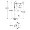 Grohe Eurocube - Vaňová batéria na podlahu, chróm 23672001