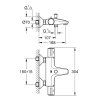 Grohe Grohtherm 800 - Termostatická vaňová batéria, chróm 34567000