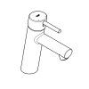 Grohe Concetto - Páková umývadlová batéria M, chróm 23451001