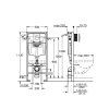 Grohe Rapid SL - Predstenová inštalačná súprava na závesné WC, výška 1,13 m, ovládacie tlačidlo Skate Cosmopolitan, chróm 38772001