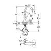 Grohe Zedra - Drezová batéria s výsuvnou spŕškou, chróm 32294002