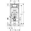 Geberit Duofix - Montážny prvok na závesné WC, 112 cm, splachovacia nádržka pod omietku Sigma 12 cm 111.300.00.5