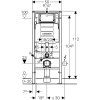 Geberit Duofix - Montážny prvok na závesné WC, 112 cm, splachovacia nádržka pod omietku Sigma 12 cm 111.300.00.5