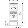 Geberit Prvok Geberit Duofix pre pisoár, 112–130 cm, univerzálny, pre nadomietkový tlakový splachovač 111.686.00.1