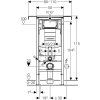 Geberit Prvok Geberit Duofix pre závesné WC, 115 cm, s podomietkovou splachovacou nádržkou Sigma 12 cm, pre upevnenie do bočných stien 111.355.00.5