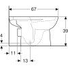Geberit Selnova - WC kombi misa, zadný odpad, 670x360 mm, biela 500.282.01.1