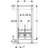 Geberit Prvok Geberit Duofix pre bidet, 112 cm, univerzálny: B=50cm, T=10cm 111.510.00.1