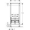 Geberit Prvok Geberit Duofix pre bidet, 112 cm, univerzálny: B=50cm, T=10cm 111.510.00.1