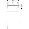 Geberit Bočná skrinka Geberit Smyle Square s dvomi zásuvkami: 45x60x47cm, Pieskovosivá 500.357.JL.1