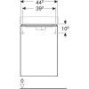 Geberit Smyle Square - Skrinka pod malé umývadlo, s jednými dvierkami 500.351.JR.1