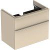 Geberit Skrinka Geberit pod umývadlo Smyle Square, s dvomi zásuvkami: 73.4x61.7x47cm, Pieskovosivá 500.353.JL.1